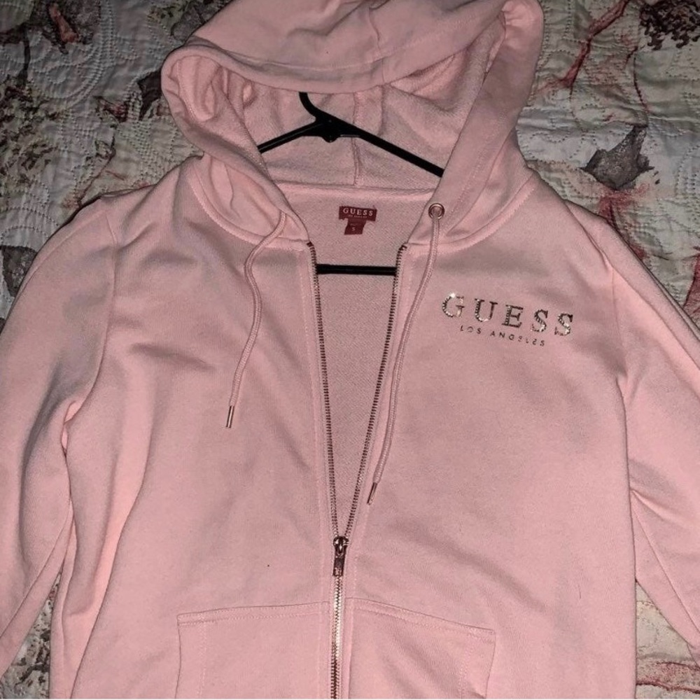 GUESS Pink Zip up Jacket